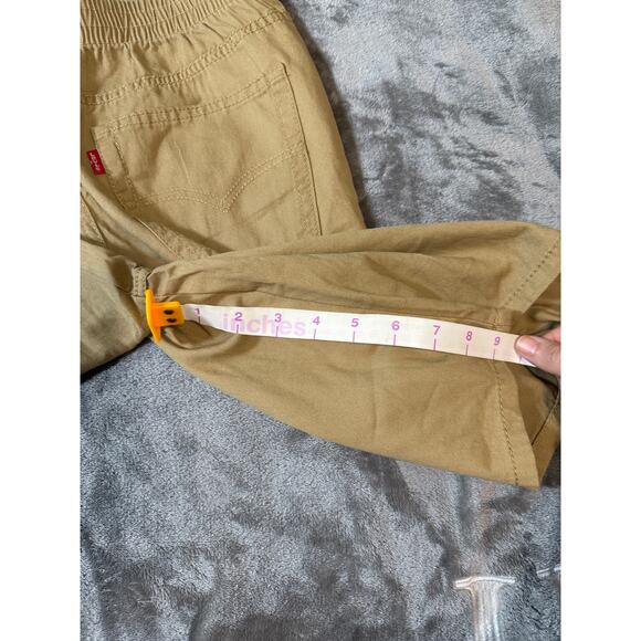 NWT Levi’s Slim Fit Short Size XL 13-15 10” Inseam Khaki Pockets Elastic Tie Boy - Picture 7 of 7